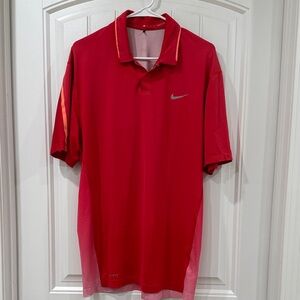 Nike Men's Vibrant Red Polo Shirt